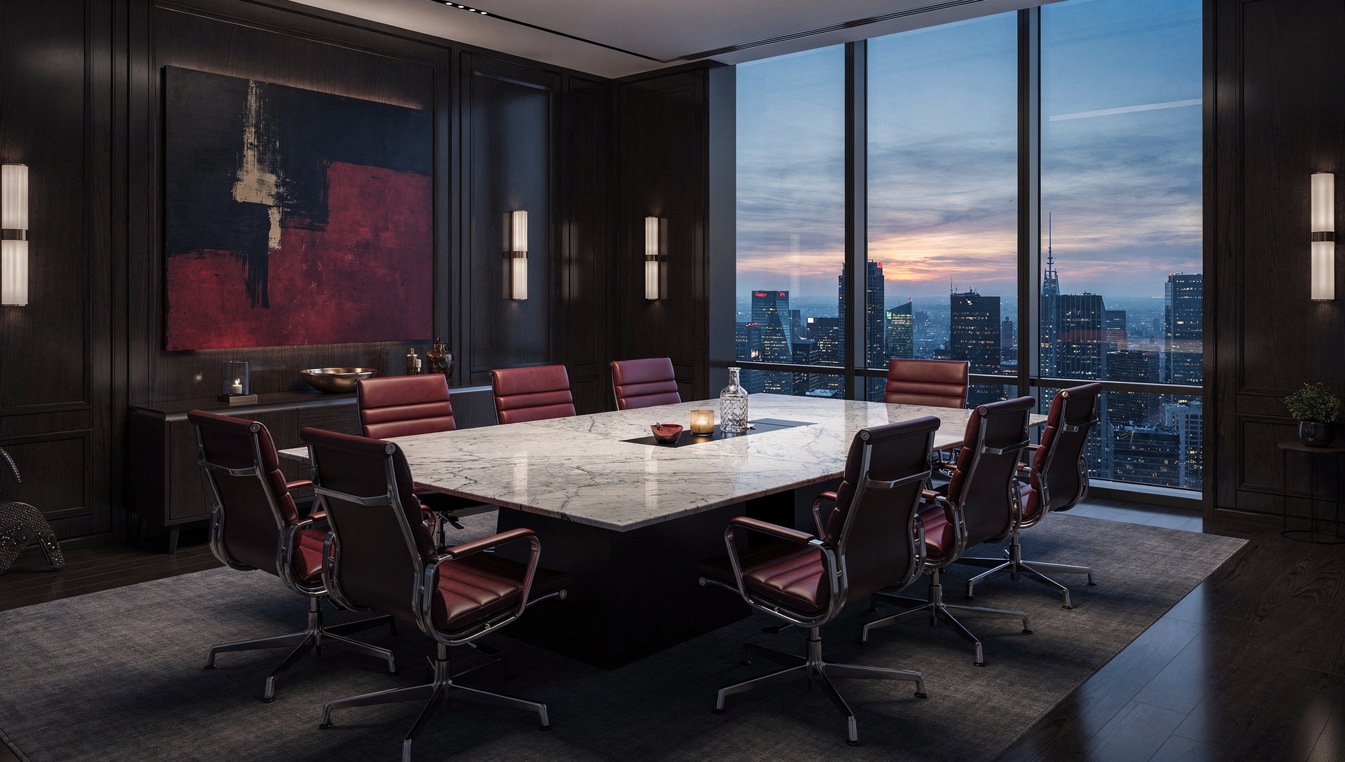 Private boardroom where confidential transactions are structured